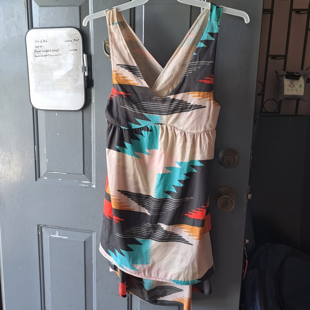 Billabong Designer's Closet Southwestern Aztec Crossover Back Tie Dress …
